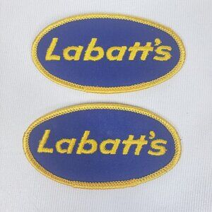 Labbat's Beer Patch Label Embroidered For Shirt Jacket Hat 3-1/2 x 1-1/4 inch